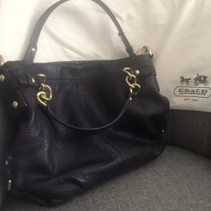 Coach purple leather handbag, excellent condition